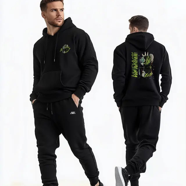 Noshame® Σετ Φόρμα & Φούτερ Μαύρο - 752429 - XXL