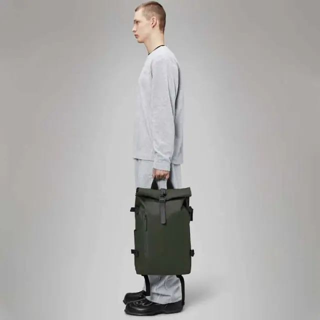 Αδιάβροχο Σακίδιο Rains Rolltop Rucksack Large 14590-Green Πράσινο - ONESIZE 3