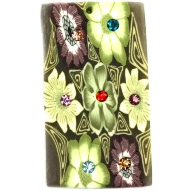 Fimo Κρεμαστό Green Rentagle 26x47mm