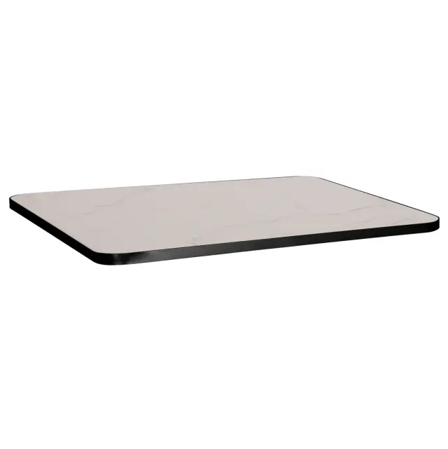 ΕΠΙΦΑΝΕΙΑ ΤΡΑΠΕΖΙΟΥ SINTERED STONE FB96656.02 WHITE MARBLE-ΠΛΑΙΣΙΟ ALU ΜΑΥΡΟ 120x80εκ.