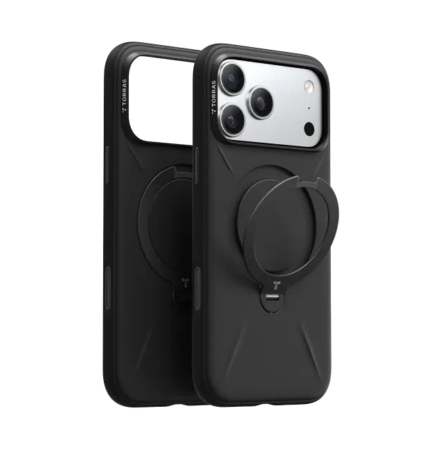 Torras Ostand Q3 Silicone, obsidian black - iPhone 17 Pro Max