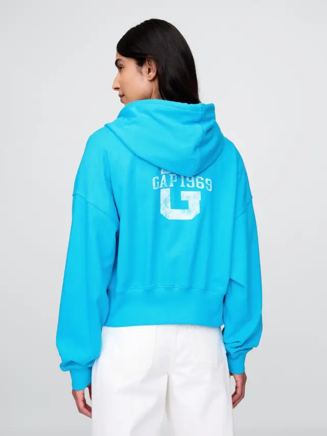 Heavyweight French Terry Oversized Zip Wedge Φούτερ BRIGHT BLUE - XL