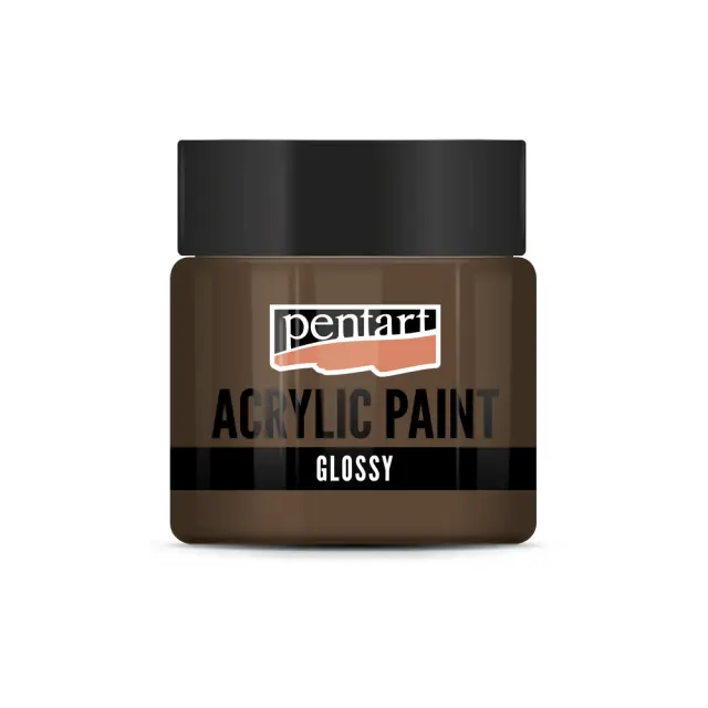 Χρώμα ακρυλικό Glossy (Γυαλιστερό) 50ml Pentart, Ανοιχτό Καφέ