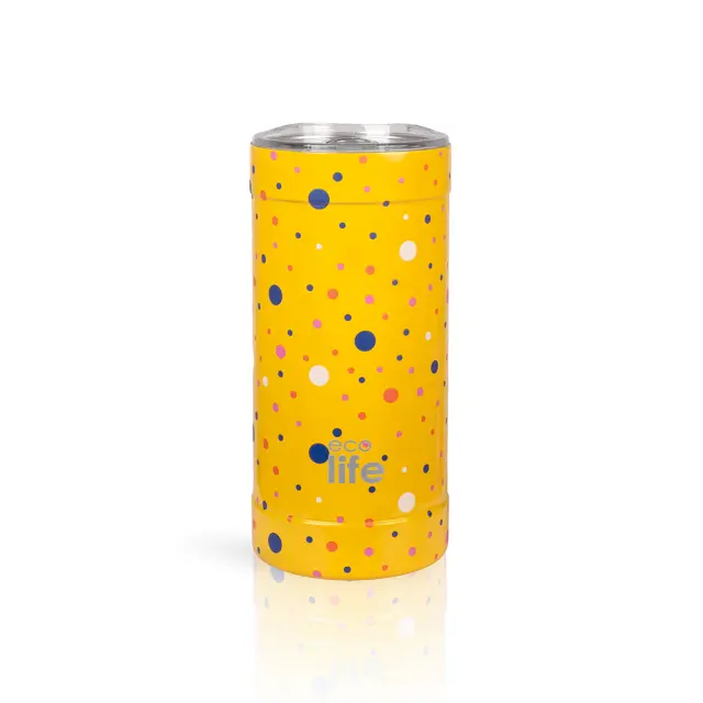 Ποτήρι Θερμός Dots In Yellow Coffee Thermos 500ml / 33-BO-4184 (Ecolife) 3