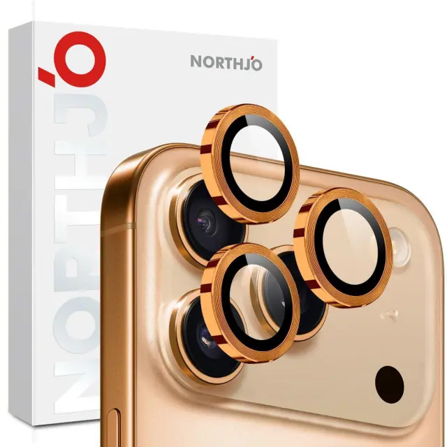 Προστασία Κάμερας Rings για iPhone 14 Pro/Pro Max/15 Pro/Pro Max/16 Pro/Pro Max/17 Pro/Pro Max/18 Pro/18 Pro- Orange OEM