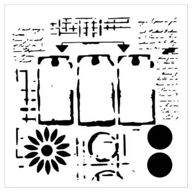 Μάσκα Stencil, Three Tags 30,5x30,5cm