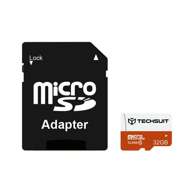 Κάρτα Μνήμης Techsuit High Speed SDHC 32GB Class 10 με Αντάπτορα Μαύρη