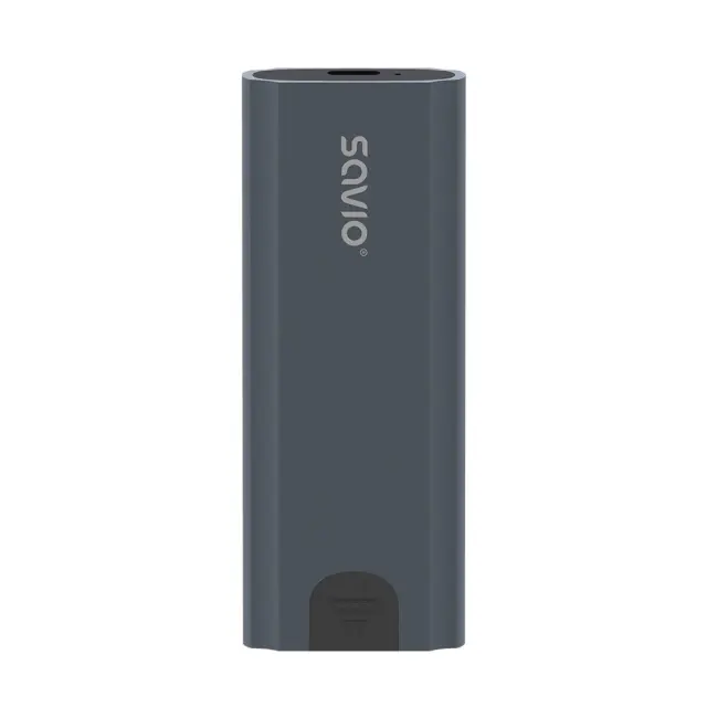 Savio M.2 SSD NVMe external drive enclosure, USB-C 3.1, AK-67, grey