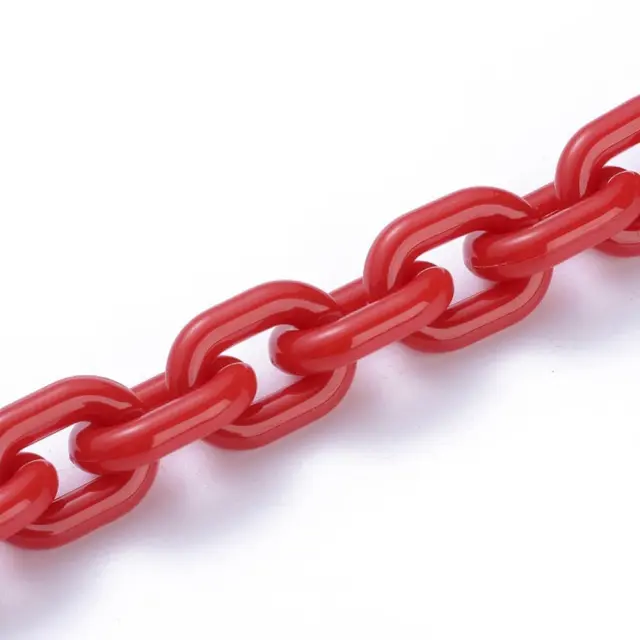 Αλυσίδα Ακρυλική 19x4x4mm - Red - 1m