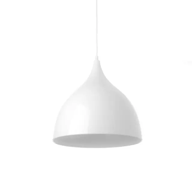 ΜΕΤΑΛΛΙΚΗ ΚΑΜΠΑΝΑ 1ΧΕ27 ΛΕΥΚΗ Φ35χΗ31cm ROXANNE / KS174335WH