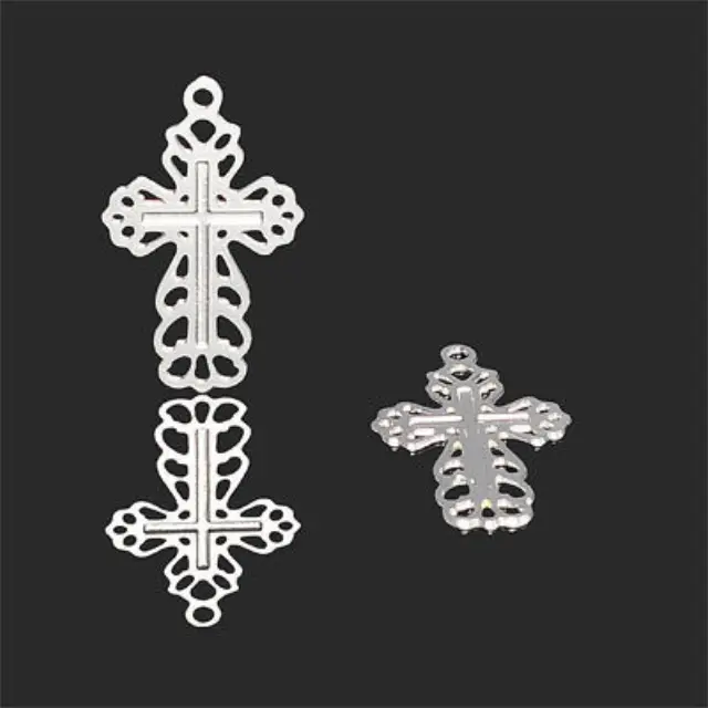 Σταυρός Forever Silver Engrailed 22x14mm - 2τεμ
