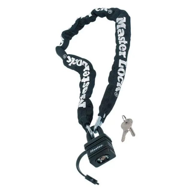 Master Lock 8390EURDPRO - Ατσάλινη αλυσίδα με λουκέτο 0,9m Φ6mm μαύρο