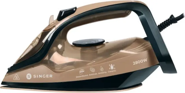 Singer STI-1820 Σίδερο Ατμού 2800W με Κεραμική Πλάκα και Συνεχόμενη Παροχή Ατμού 30gr/min 2