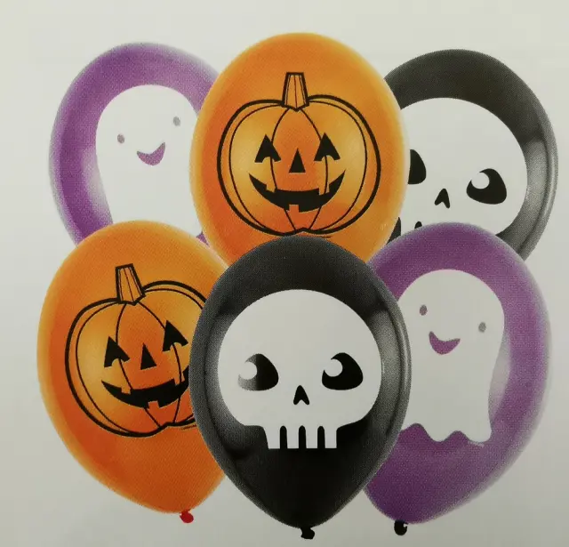 Μπαλόνια Λάτεξ 9 Hallo-ween Friends / 6 τεμ - Φάντασμα