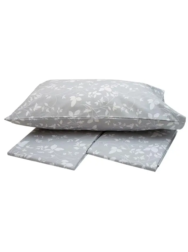 Σετ Σεντόνια Menta Εμπριμέ 040 Grey Μονο (160x250) Sunshine 2