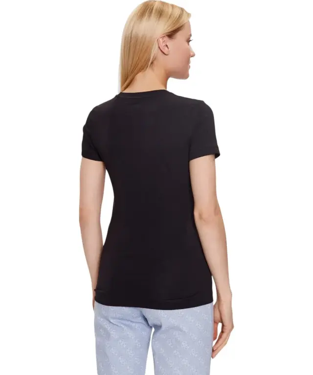 Guess - Γυναικείο T-Shirt Triangle Logo Tee W2YI44J1314-JBLK Μαύρο 3