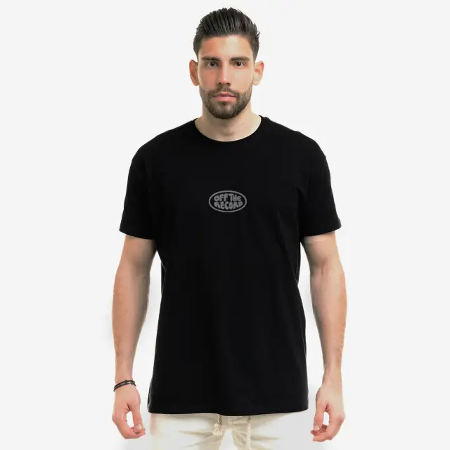 T-shirt Noshame® Signature Μαύρο με τύπωμα - 122434 - XXL