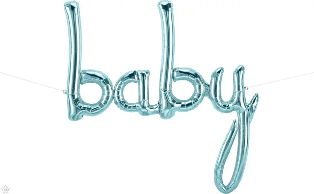 Μπαλόνι Φοιλ Script Phrase baby Γαλάζιο 61x74 εκ