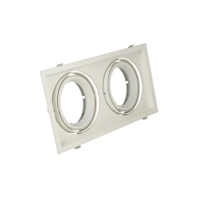 Olo 03116/2/W Διπλό σποτ ορθογώνιο κινητό 32.5x17.5x4.5cm λευκό Άσπρο