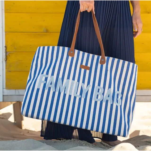 Τσάντα Αλλαγής ChildHome Family Bag stripes electric blue/light blue BR78259 3