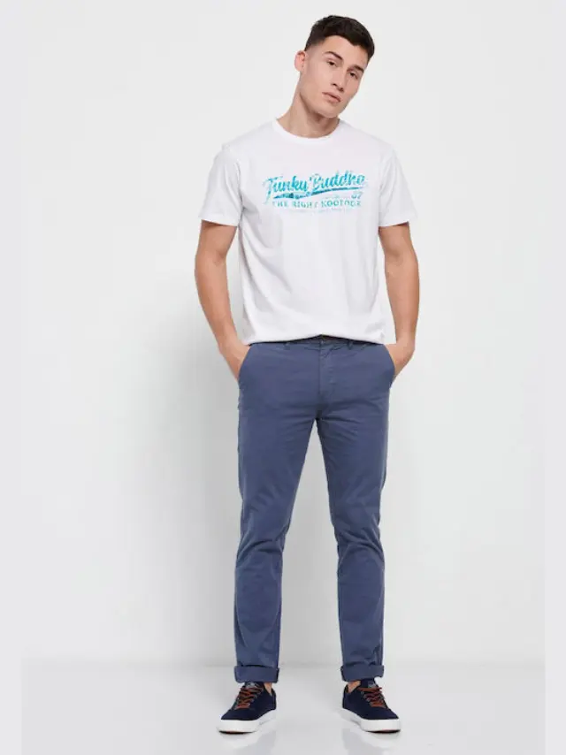 Funky Buddha Chino Pants China Blue FBM007-001-02 3