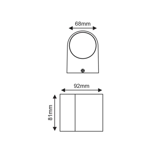 LED HP WALL LUMINAIRE 4W 230LM 40° 230V AC 3.000K DARK GREY CRI80 IP65 30.000HRS / LG2201G 2