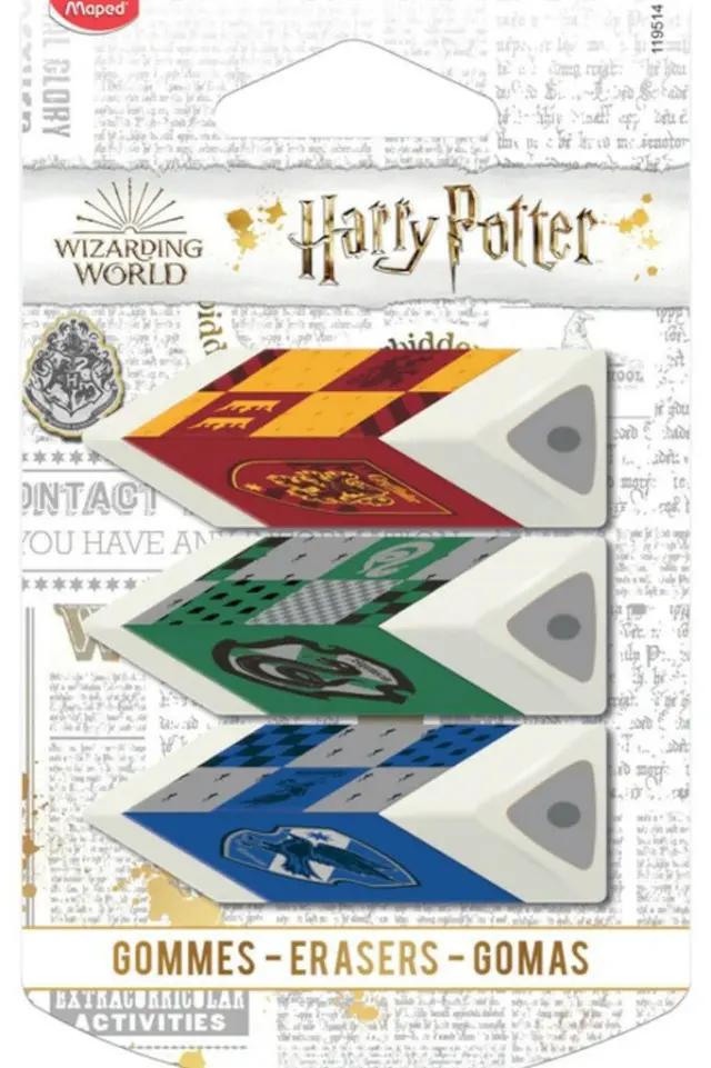 Maped Harry Potter Σετ Γόμες Πυραμίδα για Μολύβι 3τμχ/ 119514 (Maped)
