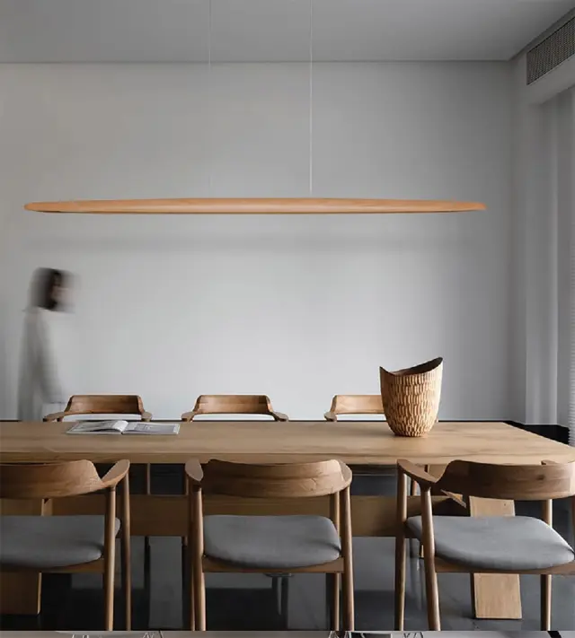Woody 04582 Φωτιστικό 180cm LED κρεμαστό Φυσικό ξύλο