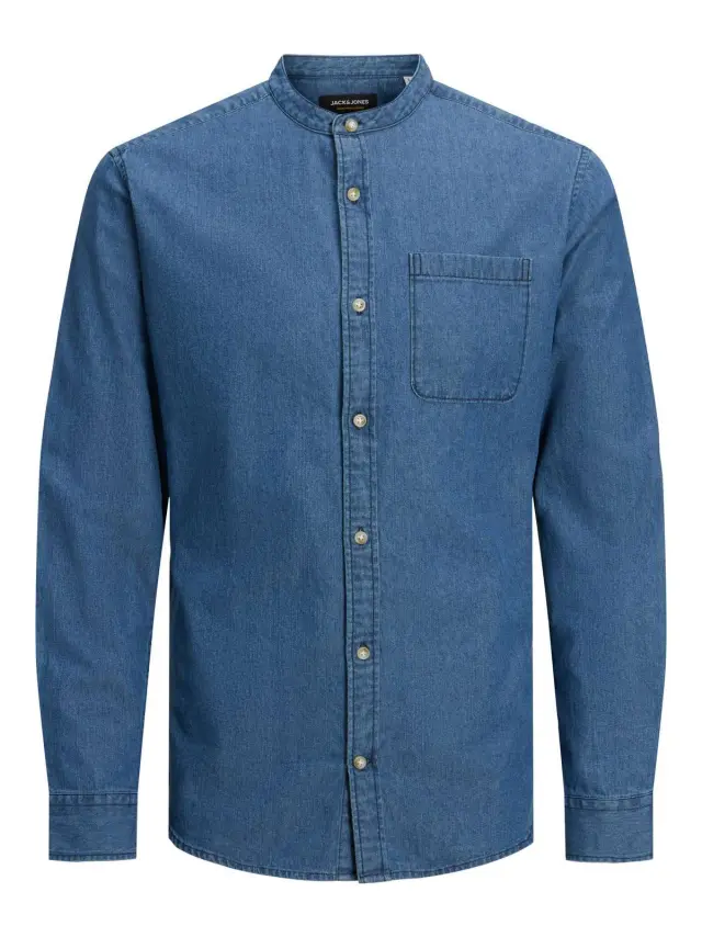 JJESHERIDAN BAND SHIRT LS Medium Blue Denim