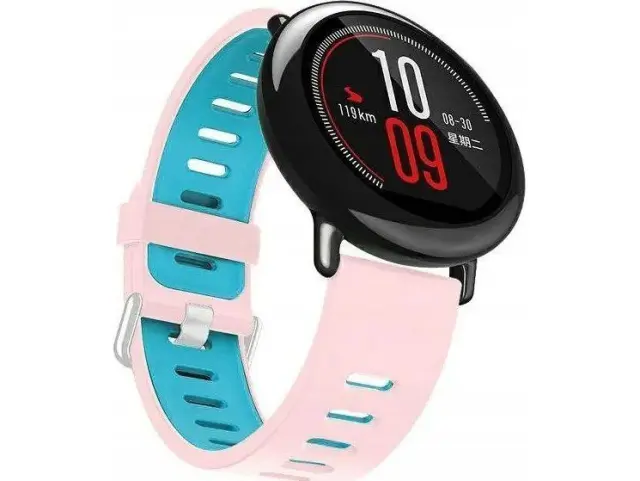 Beline® Double Colour Λουράκι για Smartwatch 20mm- Pink/Blue