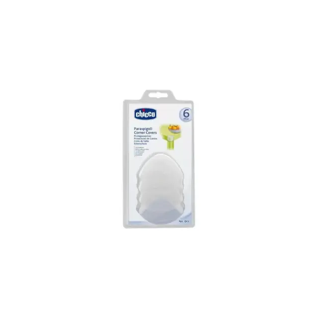 Chicco Γωνία Προστασίας με Αυτοκόλλητο από Πλαστικό σε Λευκό Χρώμα 4τμχ