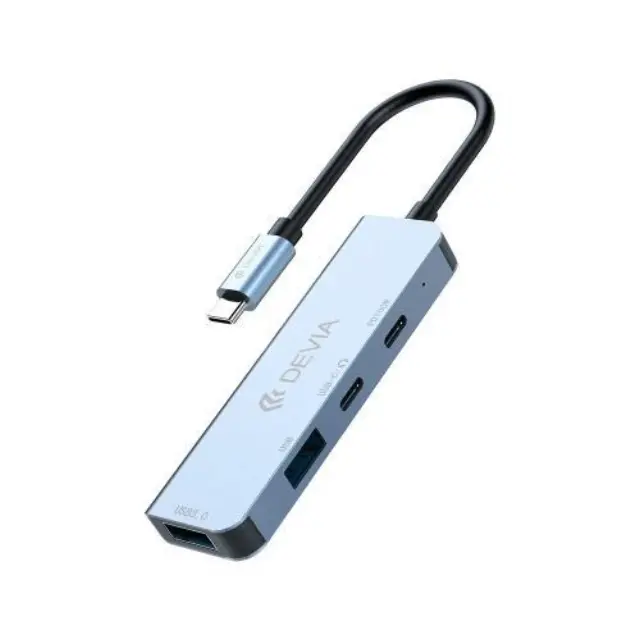 Hub USB C Devia EC700 4 σε 1 PD 100W Leopard Γκρι N67015
