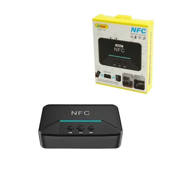 Ασύρματος Αναμεταδότης Ήχου Bluetooth/NFC Andowl (J) Q-T92 – Μαύρο - Wireless Receiver 0751163