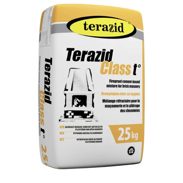Monotex Terazid CLASS t° Πυρίμαχο κονίαμα Ξηρό Μίγμα Τοιχοποιίας με βάση το τσιμέντο 25 kg / CLASST