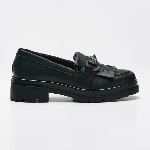 Imac Μοκασίνια-Loafers Γυναικείο δέρμα Μαύρο IMA/457920 BLACK