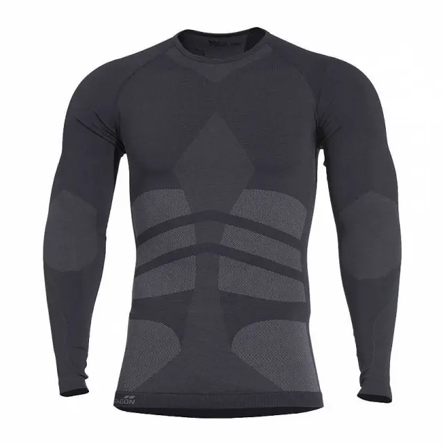 Pentagon Plexis Long Arm Shirt - Ισοθερμική Μακρυμάνικη Μπλούζα για Τακτική- Καθημερινή Χρήση - 01-Black-Μαύρο