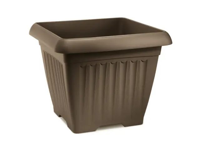 Γλάστρα Τετράγωνη Corfu Spicy Brown 45cm