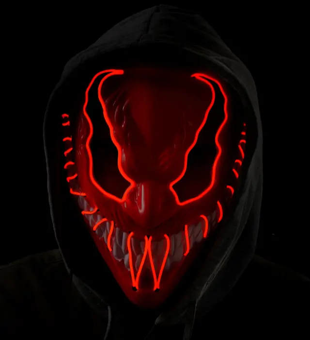 Αποκριάτικο Αξεσουάρ Red Led Monster Μάσκα (Widmann) (W-30338) 2