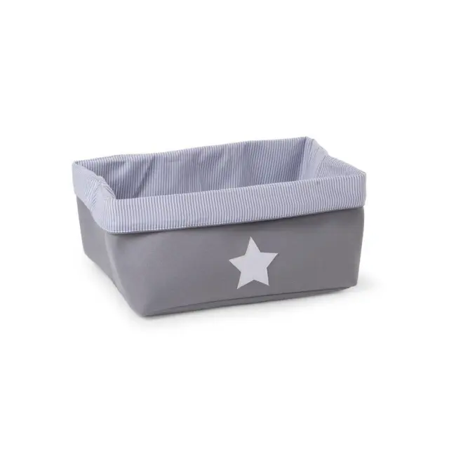 Καλάθι Αποθήκευσης ChildHome Grey Stripes BR86073 40x30x20