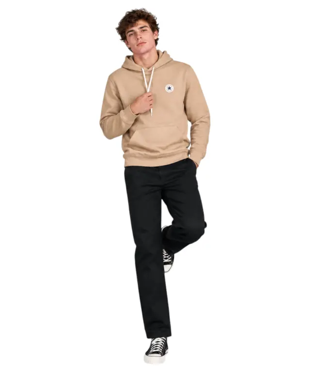 Converse - Ανδρική Μακρυμάνικη Φούτερ Chuck Taylor Patch CVM6H092-242 Μπεζ 2