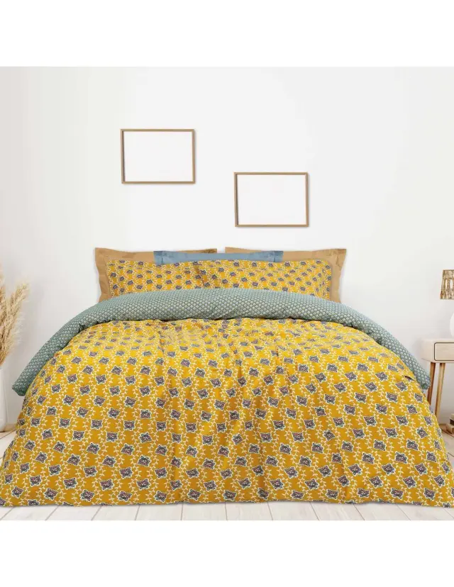 DAS HOME ΚΟΥΒΕΡΛΙ 220x240 ΥΠΕΡΔΙΠΛΟ CASUAL 5402 ΓΑΛΑΖΙΟ, ΩΧΡΑ