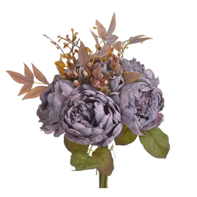 Μπουκέτο λουλουδιών με παιώνιες, 40cm, light purple