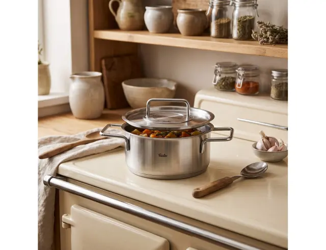 Κατσαρόλα Χύτρα Fissler Pure από ανοξείδωτο ατσάλι, χωρητικότητα 1.9lt και διάμετρο 16cm8611416000