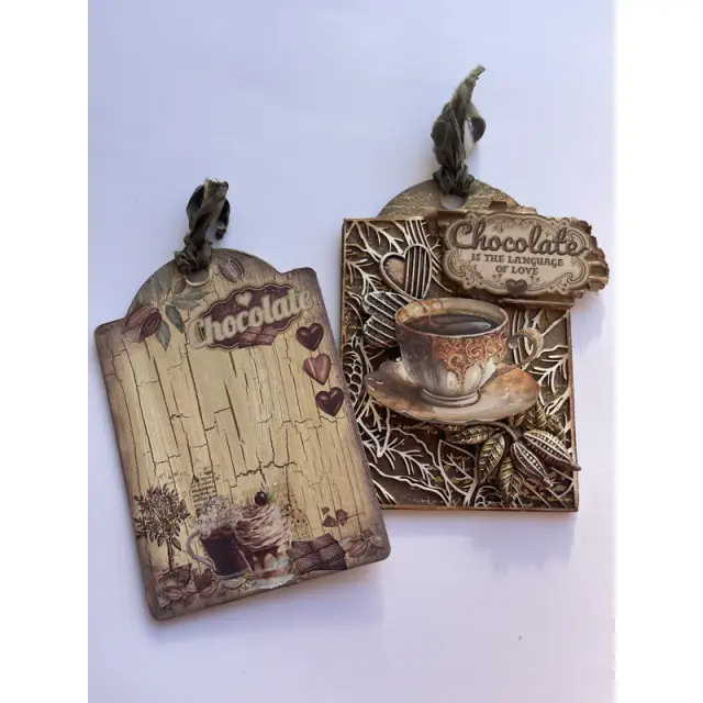 Chipboard Stamperia 14x14cm, Coffee and Chocolate, Creativity energy 2