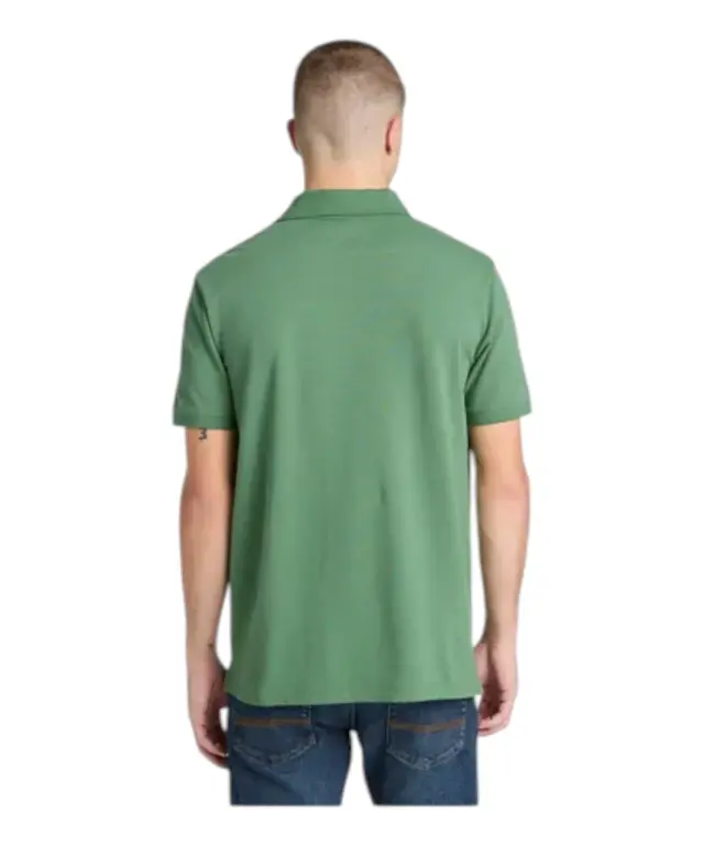 Timberland - Ανδρικό T-shirt Polo Short-Sleeve με Λογότυπο Oyster River TB0A2BRY-A6Z Πράσινο - M 3