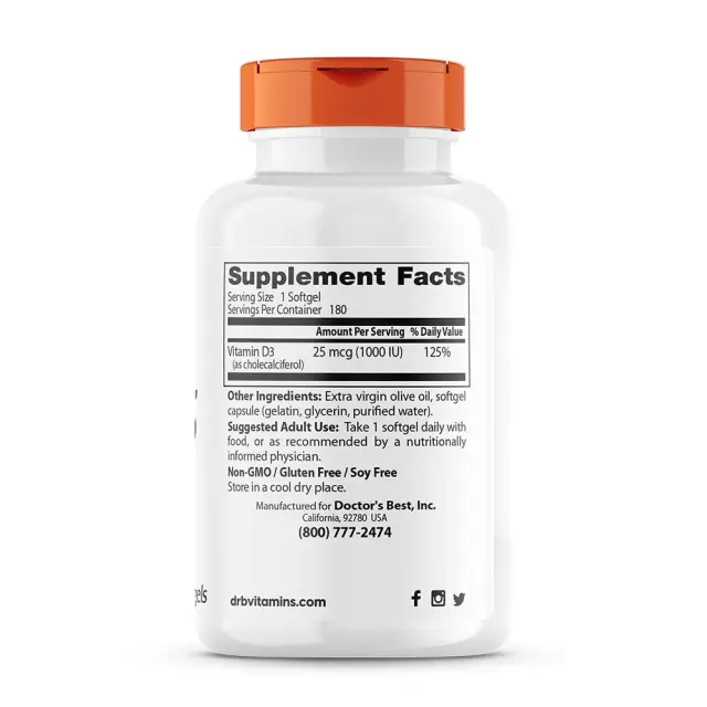 Doctor's Best Vitamin D3 1000 IU 2