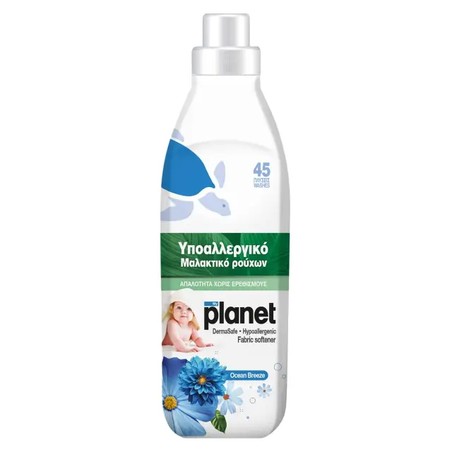 My Planet Ocean Breeze Υποαλλεργικό Μαλακτικό Ρούχων, 1000ml (45 μεζούρες)