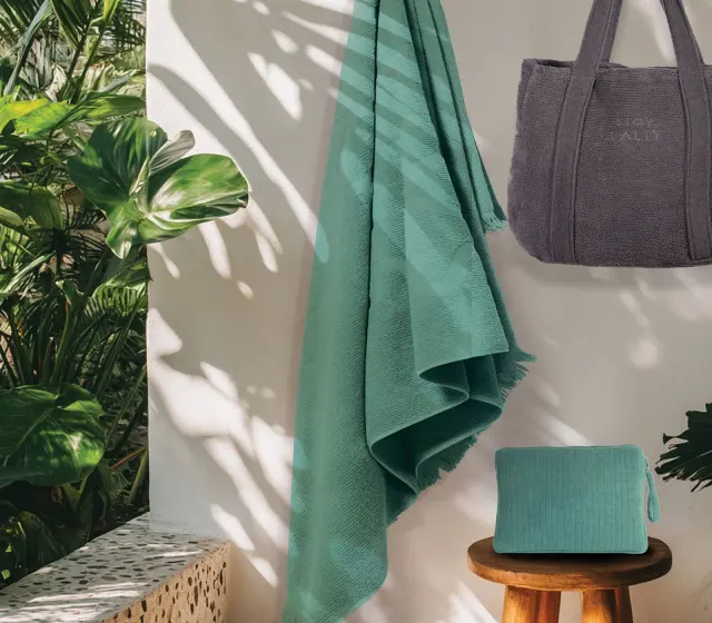 Nef-Nef Homeware Τσαντάκι Θαλάσσης Stay Salty 35x25 Teal 2