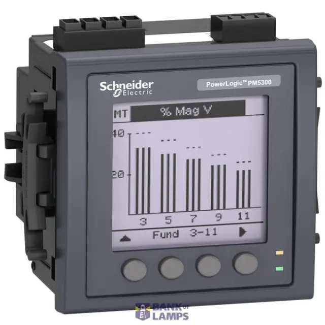 PM5330 Meter, modbus, up to 31st H, 256K 2DI/2DO 35 alarms