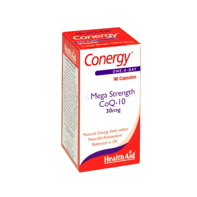 Health Aid Conergy Mega Strength Q-10 Φυσική Ενέργεια με Συνένζυμο Q-10 30mg 90caps